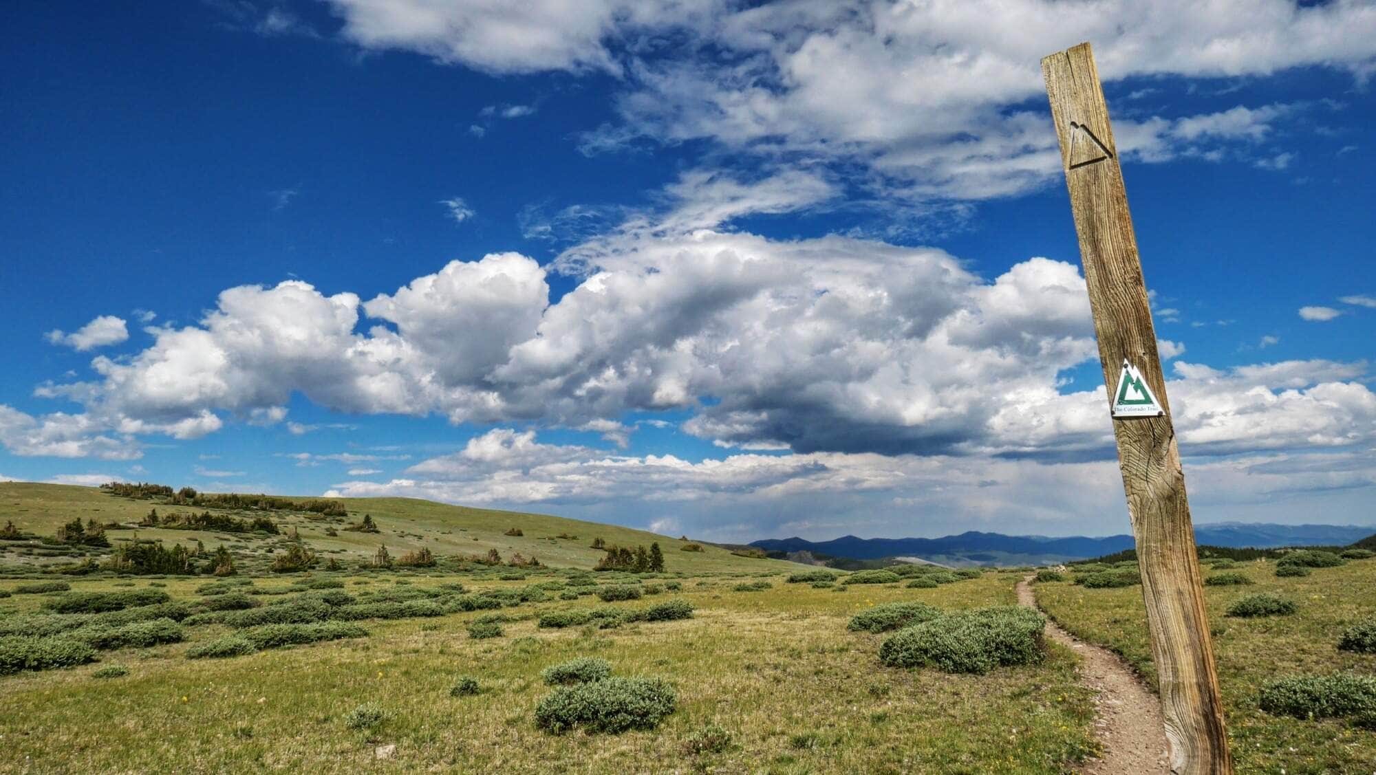 Trail signage on the Colorado Trail