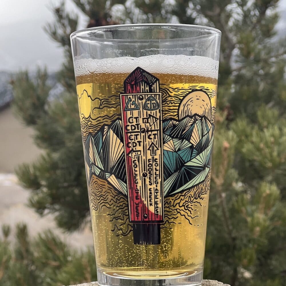 Pint Glass CT Sign Colorado Trail Foundation