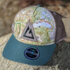 trucker hat with the CT logo atop a top map design of segment 11 of the CT
